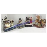 Tin , Rocking Horse , Santa At The Fireplace &