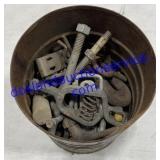 Coffee Tin With Assorted Hardware