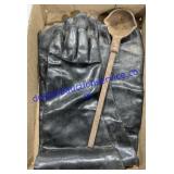 Vintage Cast Iron Ladle Pour Spout & Protective