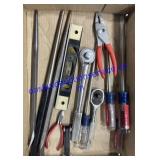 Screw Drivers, Ratchets , Level, Crow Bars , Wire