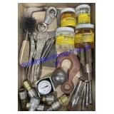 Pressure Gauge , Wire Brush, Drill Bits , Hook