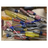 Assorted Phillips & Flat Head Screw Drivers