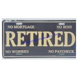Retired License Plate