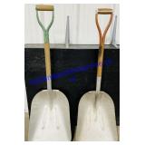 Pair of Metal Scoop Shovels