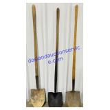 Lot of (3) Round Shovels