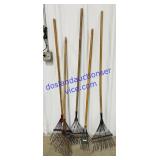 Lot of (5) Metal Rakes