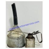 Galvanized Funnel & Oil Can