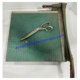 Vintage Paper Cutter & 11 Inch Shears