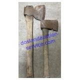 Set of Wooden Handles Hatchets
