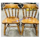 Pair of Wooden Dining Chairs (31")