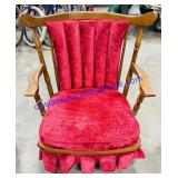 Red Upholstered Sitting Chair (32")