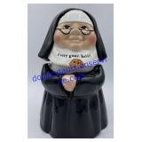 " A Very Good Habit " Nun Cookie Jar 10" Tall