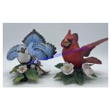 Lenox Porcelain Cardinal & Blue Jay 4" Tall
