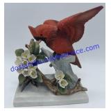 Cardinal Perched On Branch Lefton Figurine 6"