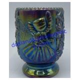 Amethyst Girl Holding Umbrella Carnival Glass