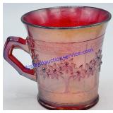 Fenton Red Carnival Glass Cup 3-1/2" Tall