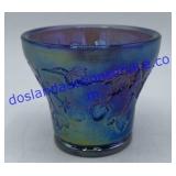 Blue Carnival Glass Tooth Pick Holder 2-1-2" Tall