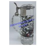 " I Love You "  Wolf Hugging Goose Stein