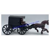 Cast Iron Horse Drawn Buggy 4"x8"
