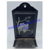 Antique Owl Wall Hanging Match Holder