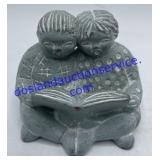 Isabel Bloom - Girl & Boy Reading 3"x3"