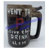 Pottery Mug " Wet Your Whistle " & " Leave This