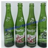 4 Vintage Mountain Dew Bottles