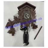 Carved Cuckoo Clock W/ Five Maple Leaves & One