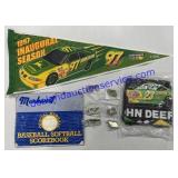 John Deere Motor Sports Flag , T-Shirt (L) , Pins