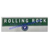 Rolling Rock Premium Beer Sign 28"x8"