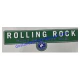 Rolling Rock Premium Beer Sign 28"x8"
