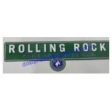 Rolling Rock Premium Beer Sign 28"x8"