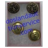 4 Vintage Military Eagle Buttons