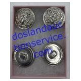 4 Vintage Military Eagle Buttons