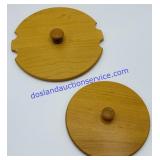 Pair of Longaberger Basket Lids (5" & 7")