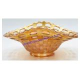 Orange Carnival Glass Dish (8 x 3)