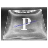 Glass "P" Platter (12 x 12)