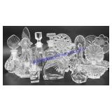 Lot of (13) Cut Glass Perfume Bottles