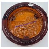 Blenko Handcrafted Brown Dish (9")