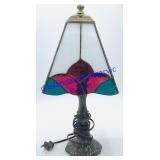 Small Lamp w/ Stained Glass Shade (16")