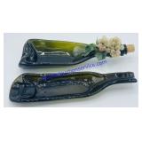 Pair of Cut Glass Wine Bottles
