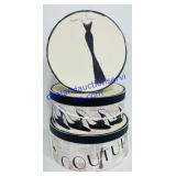 Set of (3) Nesting Black & White Hat Boxes