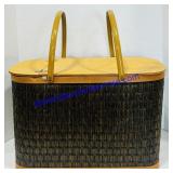 Large Picnic Basket & Plastic Dinnerware
