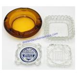 Lot of (4) Glass Ashtrays