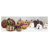 Lot of Decorative Pumpkins