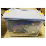 60 Qt Tote with Lid Full of Christmas Lights