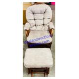 Very Nice Glider Rocker & Footstool