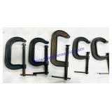 Lot of (5) Large C Clamps