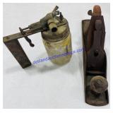 Vintage Paint Spray Gun and Bench Plane