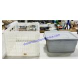 Plastic Crate & Small Tote